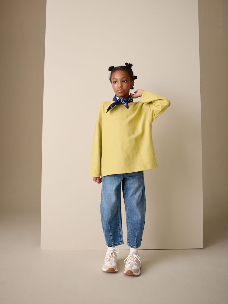 Green Textured Long Sleeve Top (3-16yrs) - Image 2 of 8 Green Textured Long Sleeve Top (3-16yrs) - Image 2 of 8