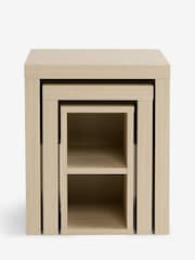 Natural Anderson Oak Effect Rectangle Set of 3 Nest of Tables - Image 1 of 4