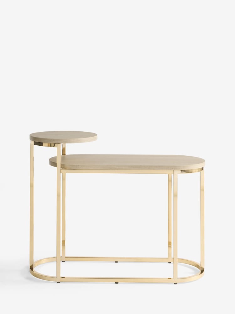 Natural Anderson Oak Effect Sofa Side Table - Image 1 of 5