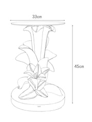 White Lily Resin Side Table - Image 5 of 5