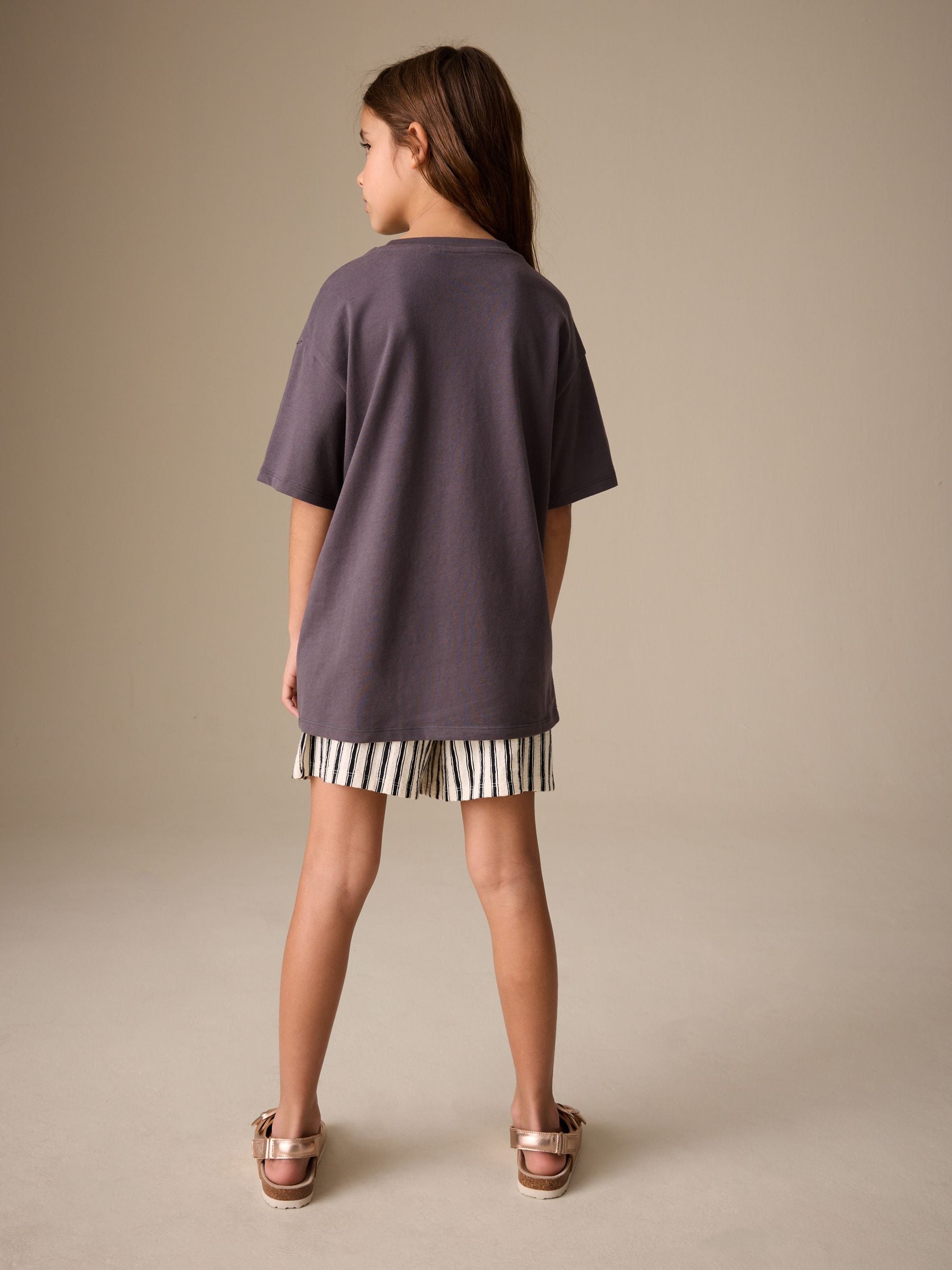 Buy Charcoal Grey Butterfly Sequin Graphic T-Shirt (3-16yrs) from