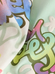 Green Graffiti T-Shirt and Cycling Shorts Set (3-16yrs) - Image 10 of 11