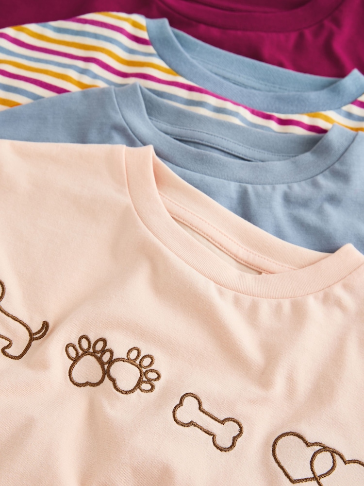 Dog Graphic Oversized T-Shirts 4 Pack (3-16yrs) - Image 8 of 8 Dog Graphic Oversized T-Shirts 4 Pack (3-16yrs) - Image 8 of 8