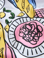 White Pasta T-Shirt and Cycling Shorts Set (3-16yrs) - Image 4 of 5