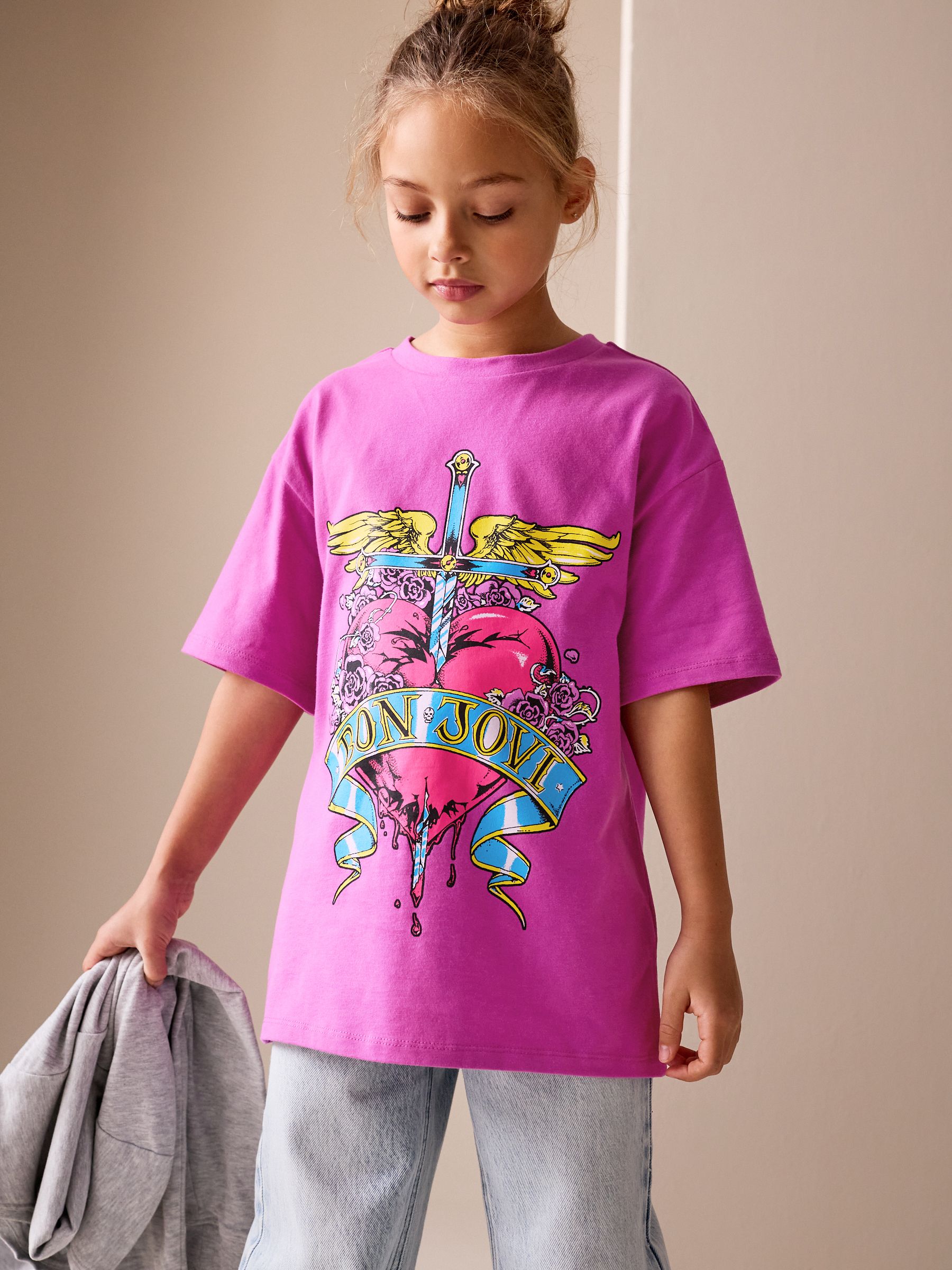 Buy Purple Bon Jovi Graphic Band T-Shirt (3-16yrs) from the Next