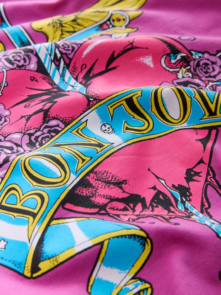 Purple Bon Jovi Graphic Band T-Shirt (3-16yrs) - Image 4 of 4