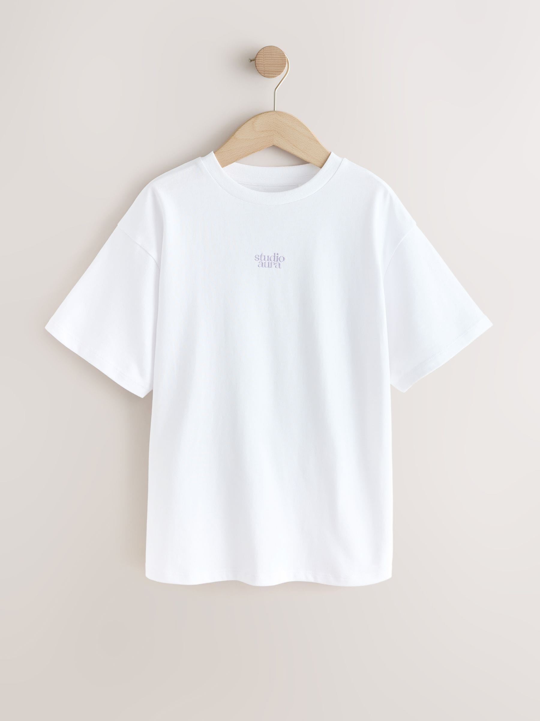 Buy White Studio Aura Oversized Graphic Print T-Shirt (3-16yrs