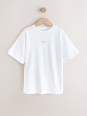 White Studio Aura Oversized Graphic Print T-Shirt (3-16yrs) - Image 4 of 7