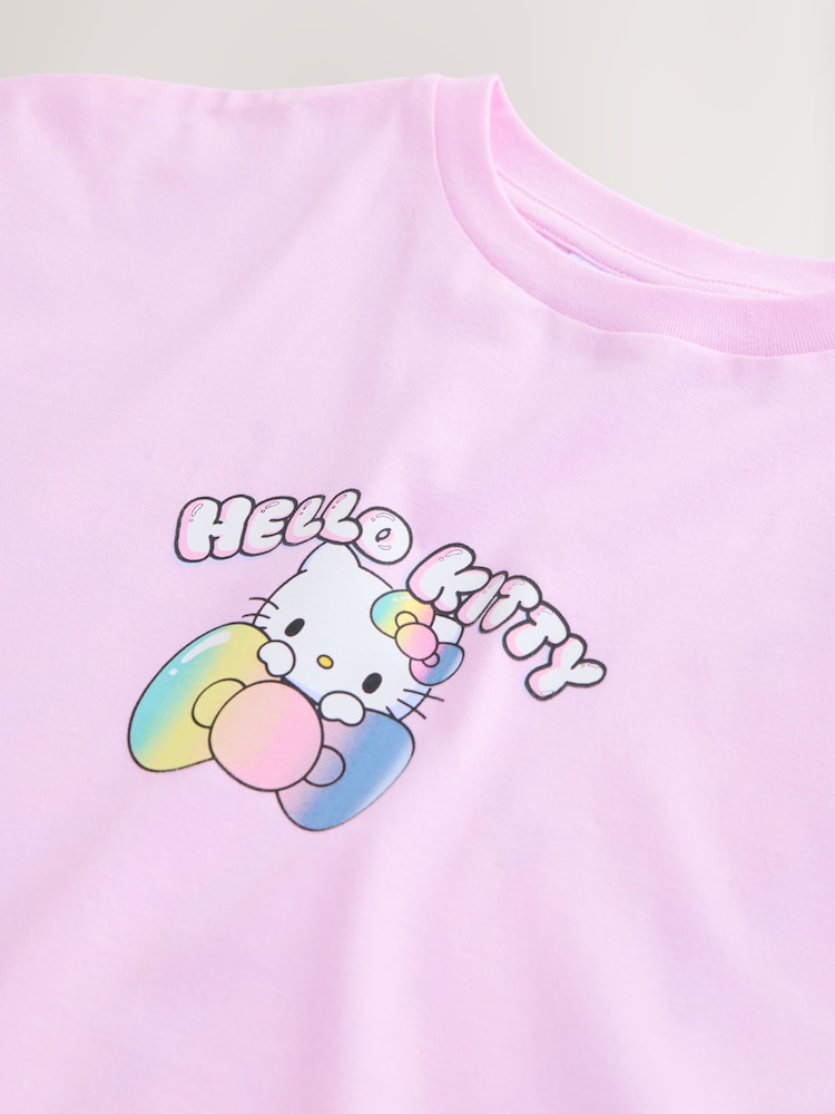 Pink Hello Kitty Oversized Graphic Print T-Shirt (3-16yrs) - Image 8 of 8