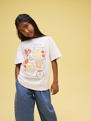 White Breakfast Easter Bunny Oversized Graphic Print T-Shirt (3-16yrs) - Image 2 of 12