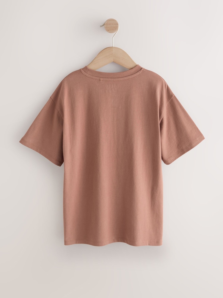 Brown Smore Oversized Graphic Print T-Shirt (3-16yrs) - Image 2 of 4