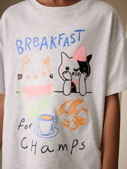 Grey Pets Oversized Graphic Print T-Shirt (3-16yrs) - Image 4 of 8