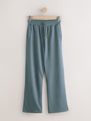 Pale Blue Slinky Supersoft Tie Front Wide Leg Trousers - Image 6 of 8