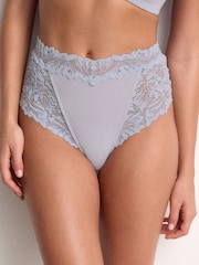 Blue High Rise High Leg Ultimate Comfort Lace Knickers 2 Pack - Image 1 of 4