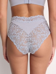 Blue High Rise High Leg Ultimate Comfort Lace Knickers 2 Pack - Image 4 of 4