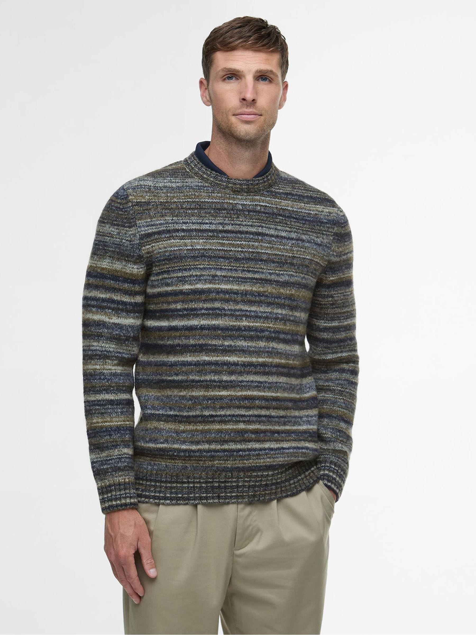 Barbour Men's Blue Pateley Crew Neck Sweater
