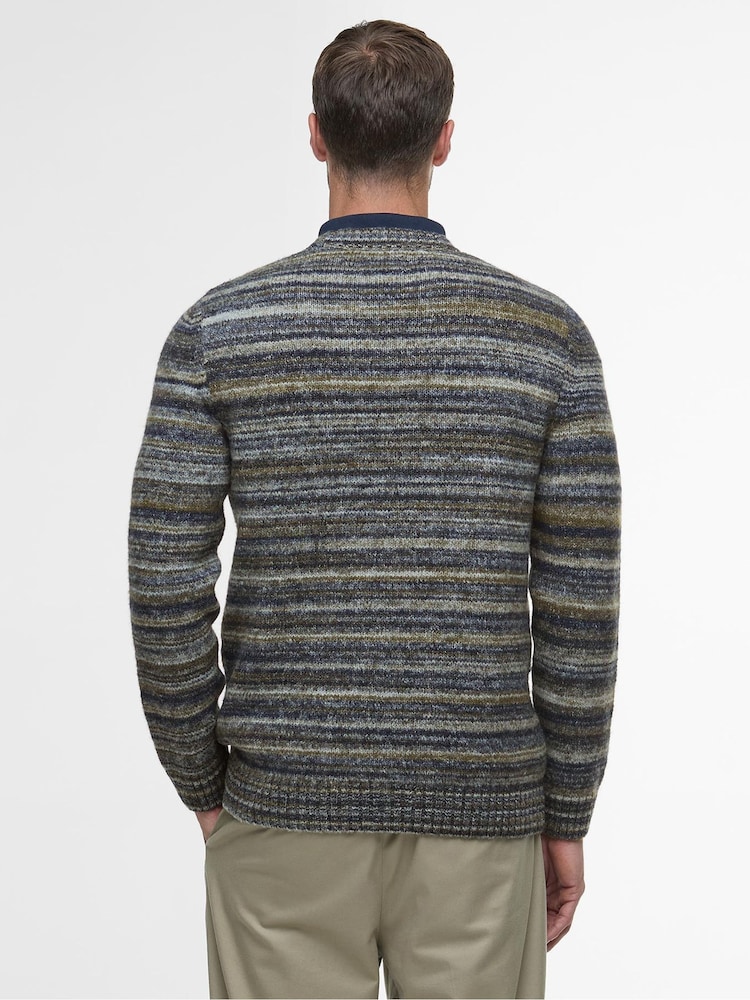 Barbour® Blue Pateley Crew Neck Sweater - Image 2 of 7 Barbour® Blue Pateley Crew Neck Sweater - Image 2 of 7