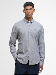 Barbour® Blue Huntly Houndstooth Tailored Shirt - Image 1 of 5