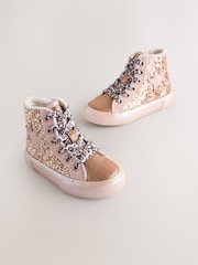 Gold Wide Fit (G) Star High Top Trainers - Image 2 of 6