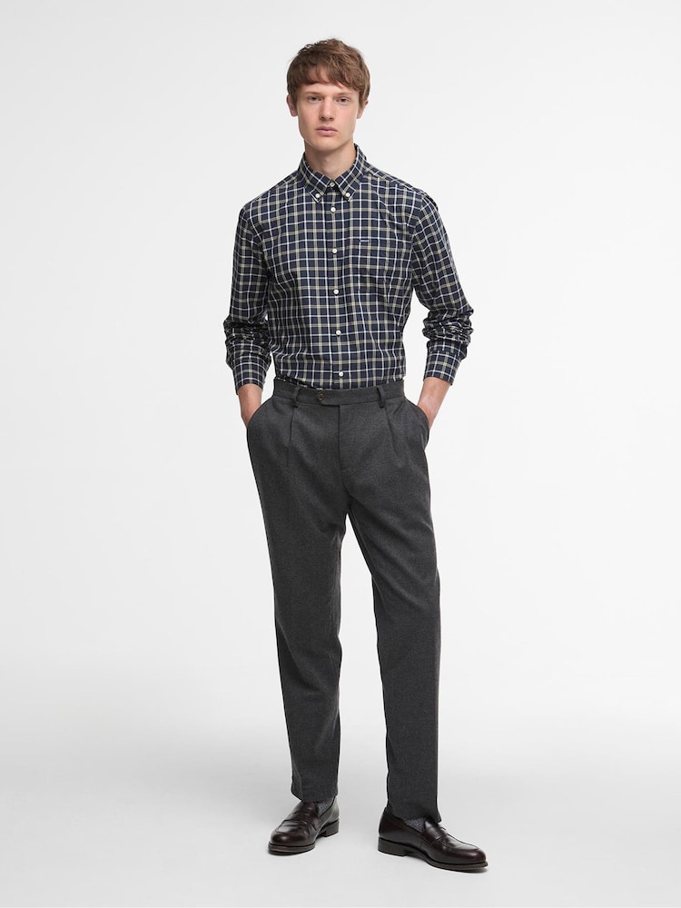 Barbour® Blue Bramham Checked Tailored Shirt - Image 2 of 5
