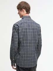 Barbour® Blue Bramham Checked Tailored Shirt - Image 3 of 5