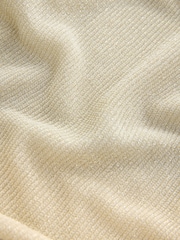 Champagne Gold Sparkle Half Sleeve Crew Neck T-shirt - Image 6 of 7