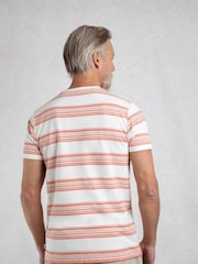 Белый - Weird Fish Xavier Crepe Stripe T-Shirt - Image 2 of 6