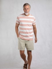 Белый - Weird Fish Xavier Crepe Stripe T-Shirt - Image 3 of 6