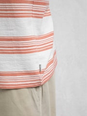 Белый - Weird Fish Xavier Crepe Stripe T-Shirt - Image 4 of 6