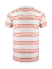 Белый - Weird Fish Xavier Crepe Stripe T-Shirt - Image 6 of 6