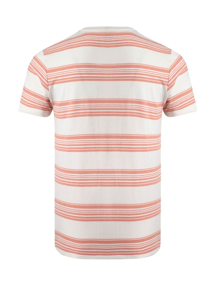 Белый - Weird Fish Xavier Crepe Stripe T-Shirt - Image 6 of 6
