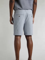 Weird Fish Blue Charleston Textured 100% Cotton Chino Shorts - Image 2 of 7