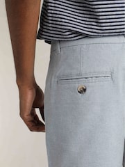 Weird Fish Blue Charleston Textured 100% Cotton Chino Shorts - Image 4 of 7