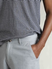 Weird Fish Blue Charleston Textured 100% Cotton Chino Shorts - Image 5 of 7