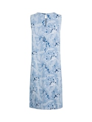 Weird Fish Blue Adenea 100% Cotton Jersey Shift Dress - Image 6 of 6