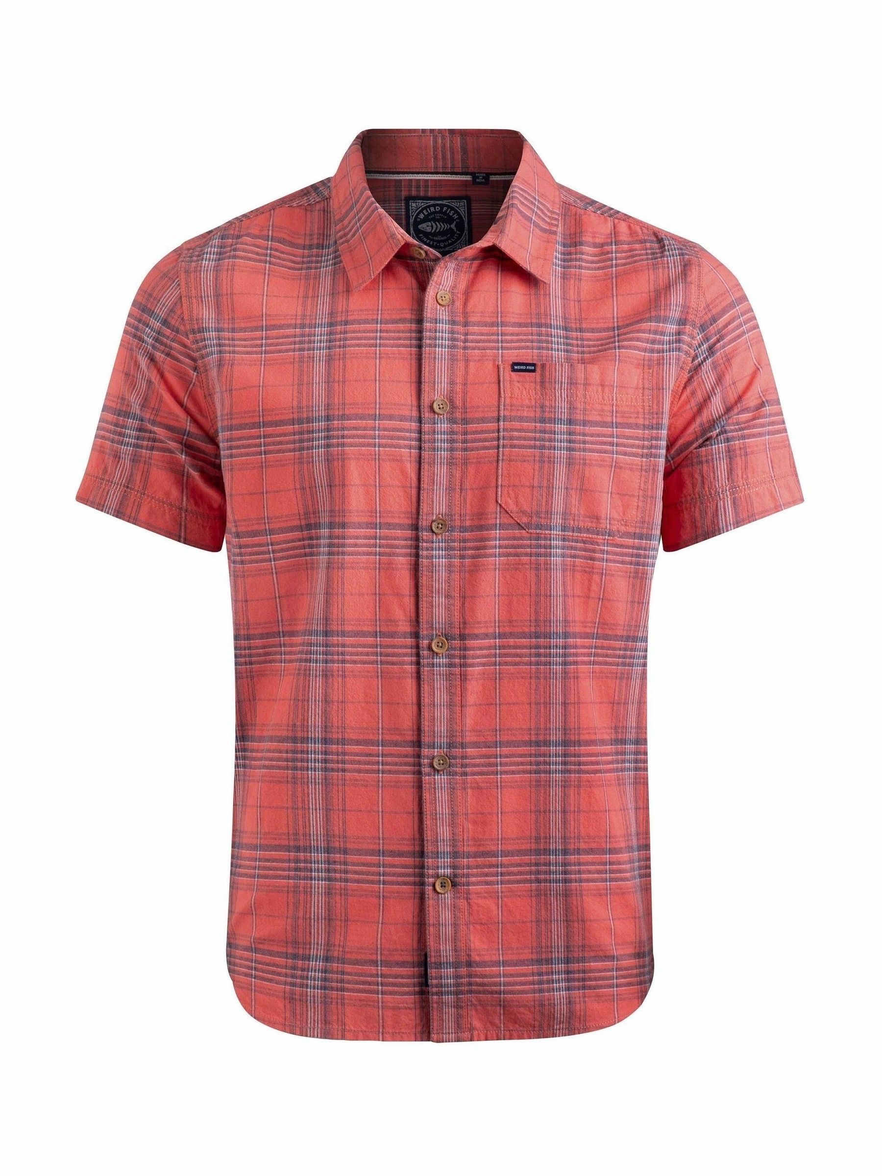 Buy Weird Fish Red Angeles Vintage Wash Short Sleeve 100