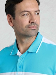 Weird Fish Oceano Sunbury Striped Pique 100% Cotton Polo Shirt - Image 4 of 7