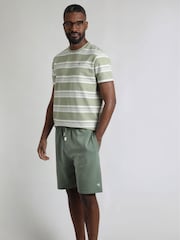Weird Fish Green Crawford Loopback 100% Cotton Shorts - Image 3 of 7