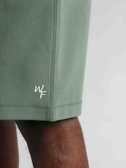 Weird Fish Green Crawford Loopback 100% Cotton Shorts - Image 5 of 7