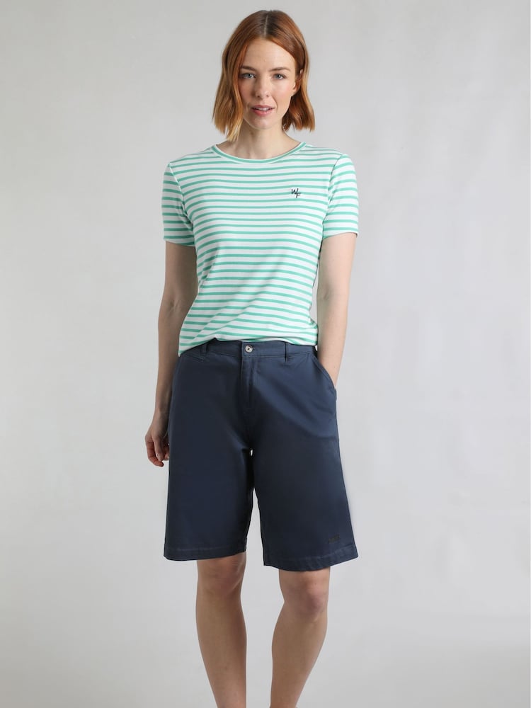 Azul - Weird Fish Annalise Knee Length Chino Shorts - Imagen 1 de 7