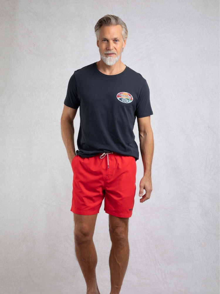 Weird Fish Red Banning Swim Shorts - Image 1 of 7