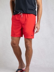 Weird Fish Red Banning Swim Shorts - Image 3 of 7