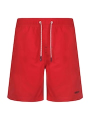 Weird Fish Red Banning Swim Shorts - Image 6 of 7