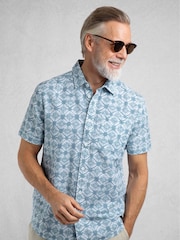 Azul jeans desbotado - Camisas havaianas Weird Fish Tarim - Imagem 1 de 6