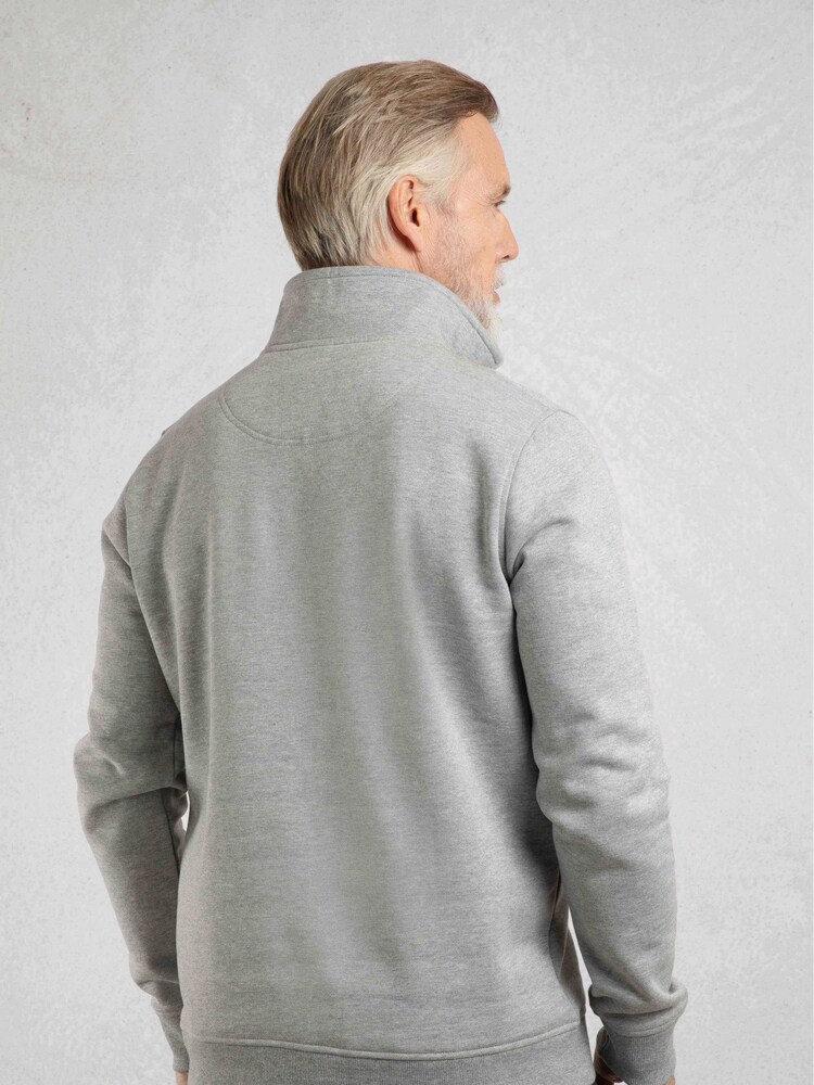 Weird Fish Grey Archer WF Branded 1/4 Zip Sweatshirt - Image 2 of 6
