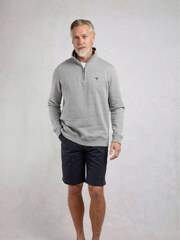 Weird Fish Grey Archer WF Branded 1/4 Zip Sweatshirt - Image 3 of 6