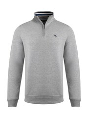 Weird Fish Grey Archer WF Branded 1/4 Zip Sweatshirt - Image 5 of 6