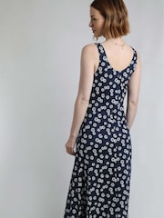 Weird Fish Blue Tivoli Printed Jersey Dress - Image 2 of 4