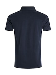 Weird Fish Blue Grafton Soft Jersey 100% Cotton Shirt - Image 6 of 6