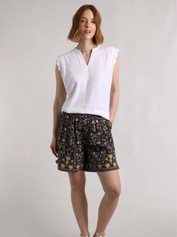 Weird Fish Blue Aloha Printed Shorts - Image 1 of 6